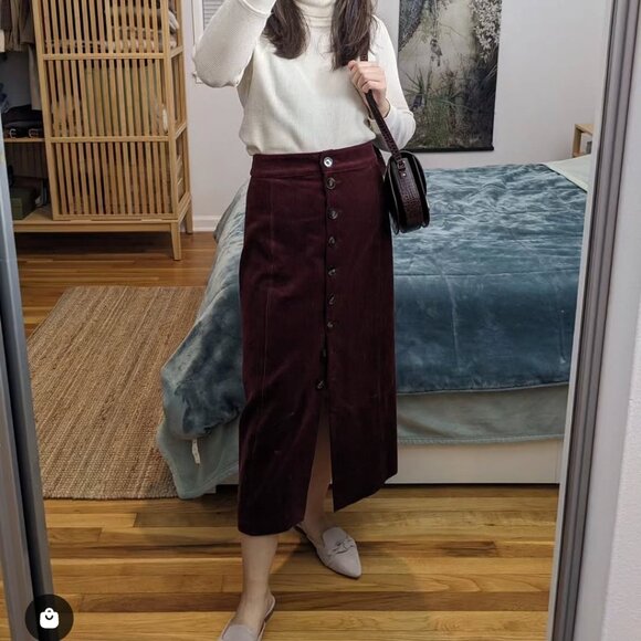 Sezane Rosalba Skirt, Terracotta - Picture 7 of 14